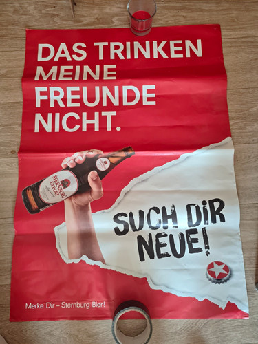 Sternburg bier werbeplakat - sternburg,