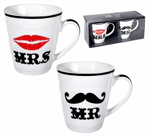 2er set porzellan becher - becher, mr
