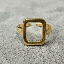 Ring vergoldet quadrat design - ring,