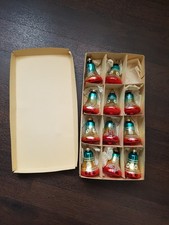 alter, bunter Christbaumschmuck in Glocken Form. 11 Stück aus DDR