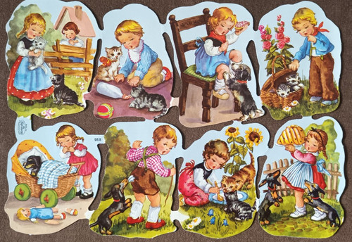 Glanzbilder oblaten geprägt - oblaten,