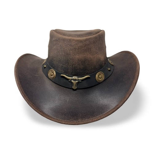 Lederhut westernhut cowboyhut - lederhut,