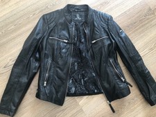 Biker Lederjacke Damen Lammleder v. RINO & PELLE kurz schwarz Gr.M ungetragen !