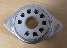 Röhrensockel, Magnoval 9 Pol Sockel, Keramik, gebraucht (14)