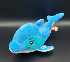 Delfin Sparkasse Kuscheltier ca. 28 cm groß blau Plüschtier Weltspartag