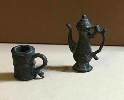 Miniaturkanne becher metall - ,