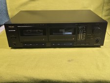 TEAC W-470 Doppel-Kassettendeck Funktioniert/ Lesen #R1
