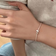 Armband Silber 925 Herzform Anhänger Retro Tribal Style 