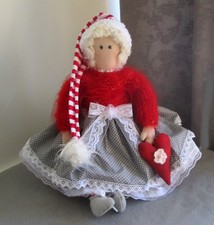 Puppe mit herz mohair - herz,