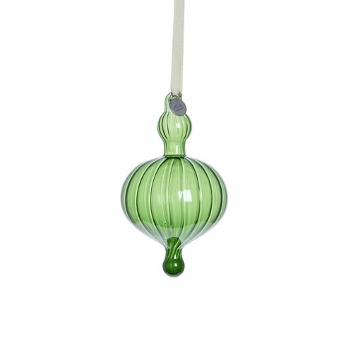 Glas ornament grün lene - -,