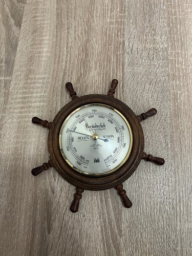 Nautisches barometer aus holz - nautisches,
