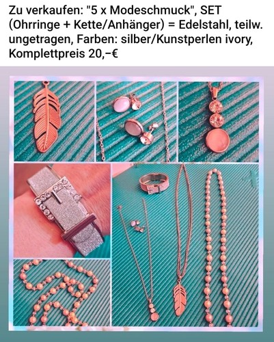 Modeschmuck konvolut set kette - konvolut,