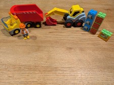 Playmobil 123 Baustelle Kipper Schaufelbagger