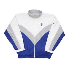 Vintage Adidas Stefan Edberg Track  Jacket Trainingsjacke Weiß Blau Schwarz 