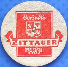 Alter Bierdeckel Societäts-Brauerei Zittau um 1940-50 mit Sütterlin-Schrift