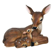 ❀ Reh Ricke Kitz Liegend Lebensecht Gartenfigur 27cm Figur Esschert Rehkitz GWO