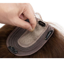 Echthaar Haarersatz Mono-Toupet für Haarausfall Clip in Haar Topper Haarteil NEU
