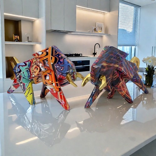Stier skulptur modern deko - stier,