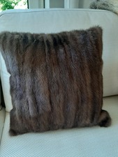 Echtpelzkissen Nerz braun 35x35