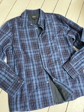 Overshirt,Hemd, A.P.C. Paris , Gr.L=41/42, Blau Karo Check, Jacke,Hemd