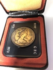 SILBER 1873-1973 RCMP-GRC ELIZABETH II CANADA DOLLAR MUNZE mit Kiste