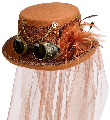 Steampunk zylinder aus filz - steampunk,