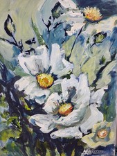 Ölbild Natur Blumen  Gemälde Modern Art Alexander Diener Akt Unikat Wandbild 