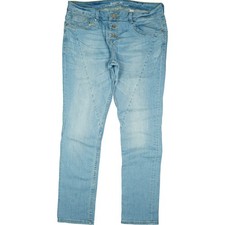 s.Oliver 42 L32 Jeans Hose hell blau Damen Stretch Smarttube used Look Slim W34