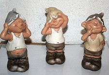 Wichtelfiguren Lausbuben 3erSet  16 cm h Figuren Terra bemalt Wichtel Dekoration