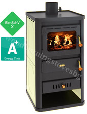 Wasserführender Kaminofen Holz Verbrennung Prity S2W10 13,3kw. BImSchV2 EEK-A