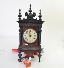 Große Schwarzwälder Rahmenuhr mit Hinterglas um 1880 70FR 15