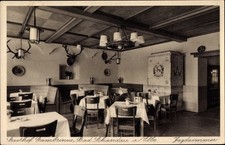 Ak Bad Schandau Sächsische Schweiz, Gasthof Gambrinus, Jagdzimmer - 3168925