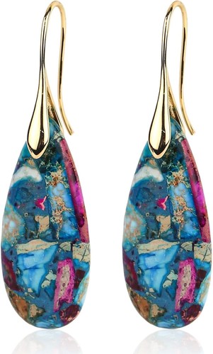 Bunte tropfen ohrringe murano - bunte,