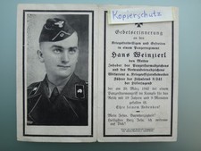 Sterbebild WW II Hans
