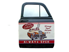 Nostalgie Spiegel Wandspiegel Autotür Garage Full Service Retro 81cm Schwarz NEU