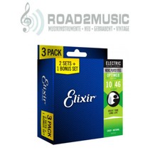 3 Satz Elixir Optiweb E-Gitarre Light 10-46 Saiten Guitar Strings 16552