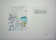 Claus Böhmler, Farbserigraphie, handsign., Schriftbilder, 1980, Griffelkunst (C6