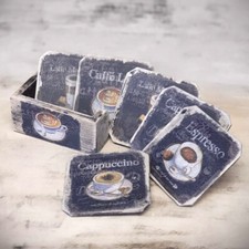 Vintage holzuntersetzer set - vintage,