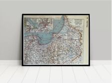 Landkarte Deutsches Reich Ostpreußen Deutschland Grenzen 1937 Poster Plakat A3