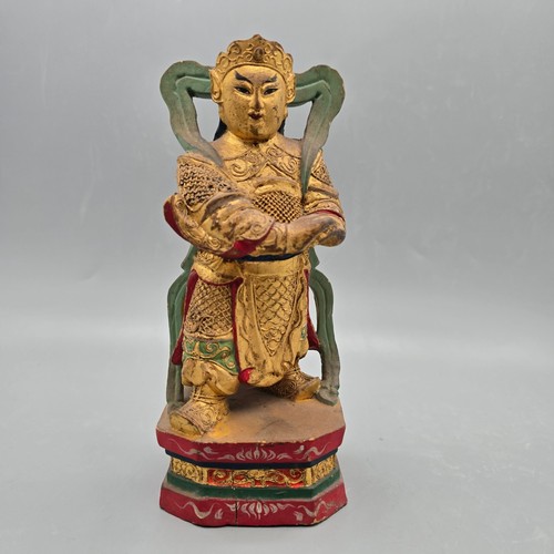 Chinesische holz figur krieger - chinesische,