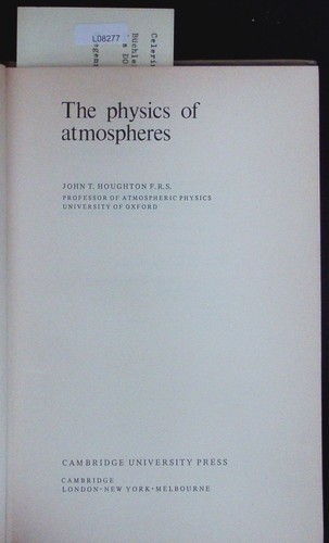 The physics atmospheres - the, of