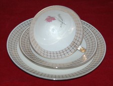 Sammeltasse Winterling Röslau Bavaria - Sammelgedeck Goldrand Blume 3-tlg.