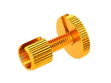 Einstellschraube Gold eloxiert, für Bowdenzug, M6 x 22, geschlitzt - Simson S51,
