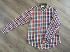 Shore Leave Herren Langarm Hemd kariert rot blau Gr.L