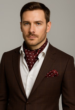 Herren Merlot Ascot Krawatte