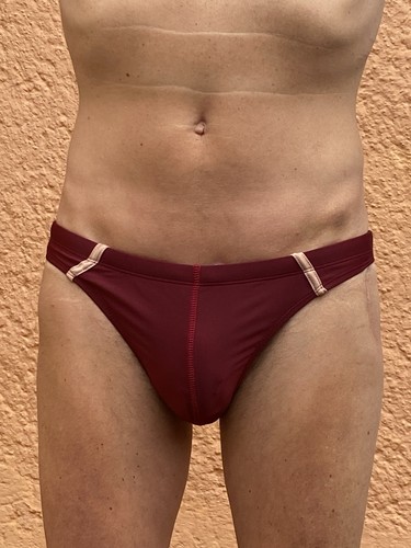 Badeslip herren bordeauxrot - badeslip,