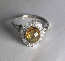 silberring mit citrin 925 Sterling Silver 