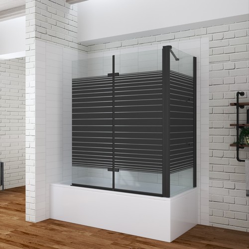Badewannenfaltwand 120x70x140