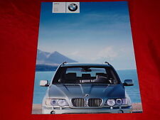 BMW X5 E53 3.0i 4.4i 4.6is 3.0d Prospekt Brochure Depliant Folleto von 2002