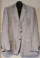 Hugo Boss, Sakko, Blazer, Größe 56, black label, blau, 100% Leinen